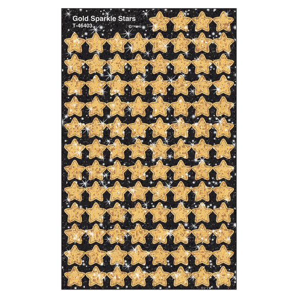 Gold Sparkle Stars superShapes Stickers-Sparkle, 400 ct - T-46403