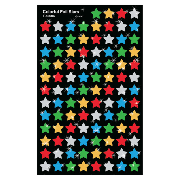 Colorful Foil Stars superShapes Stickers, 400 ct - T-46606