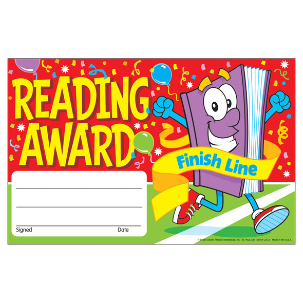 Reading Award Finish Line Recognition Awards, 30 ct - T-81024
