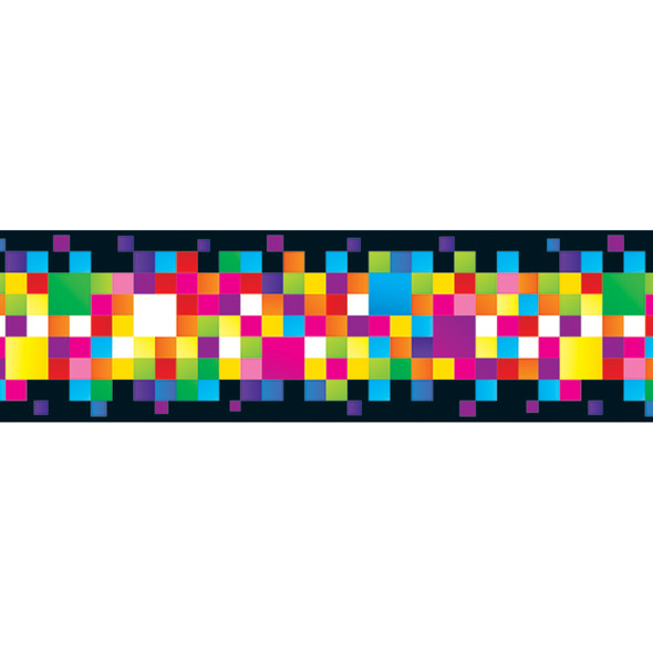 Pixels Bolder Borders, 35.75' Per Pack, 6 Packs - T-85342BN