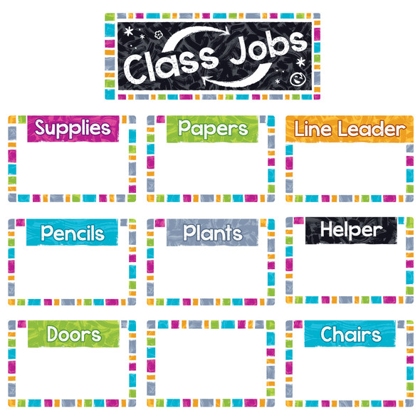 Color Harmony WipeOff Class Jobs Mini Bulletin Board Set - T-8780