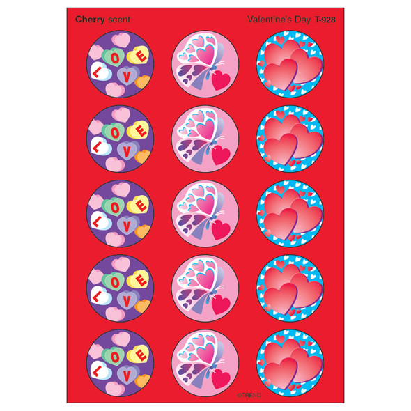Valentine's Day/Cherry Stinky Stickers, 60 ct. - T-928