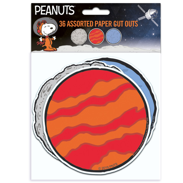 Peanuts NASA Planets Paper Cut Outs, Pack of 36 - EU-841600