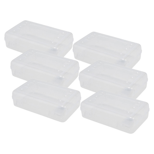 Pencil Box Clear, Pack of 6 Pencil Box Clear, Pack of 6