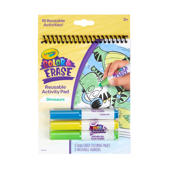 Color & Erase Reusable Activity Pad, Dinosaurs