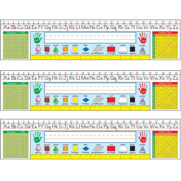 Traditional Manuscript Nameplates, Grade 1-3, 36 Per Pack, 3 Packs Traditional Manuscript Nameplates, Grade 1-3, 36 Per Pack, 3 Packs