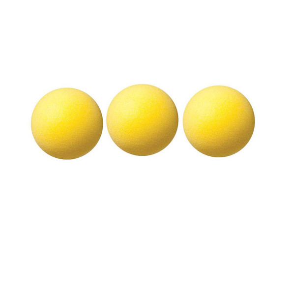 Uncoated Regular Density Foam Ball, 4", Yellow, Pack of 12