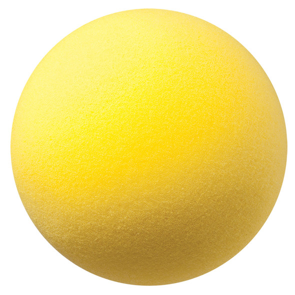 Uncoated Regular Density Foam Ball, 8-1/2", Yellow, Pack of 2