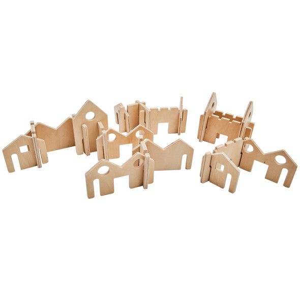 Little Happy Architect Wooden Blocks - Set of 22 - Ages 18m+