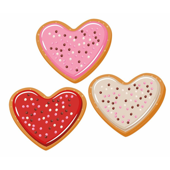 Heart Cookies Paper Cut-Outs, Pack of 36 Heart Cookies Paper Cut-Outs, Pack of 36