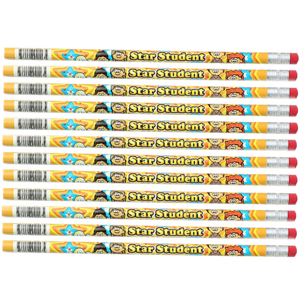 Star Student Pencils, Pack of 12 Star Student Pencils, Pack of 12