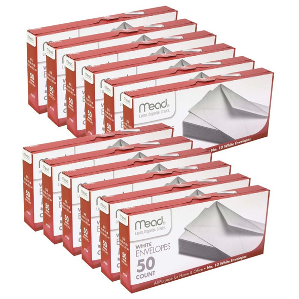 Boxed Envelopes, White, 4.13" x 9.5", 50 Per Box, 12 Boxes Boxed Envelopes, White, 4.13" x 9.5", 50 Per Box, 12 Boxes
