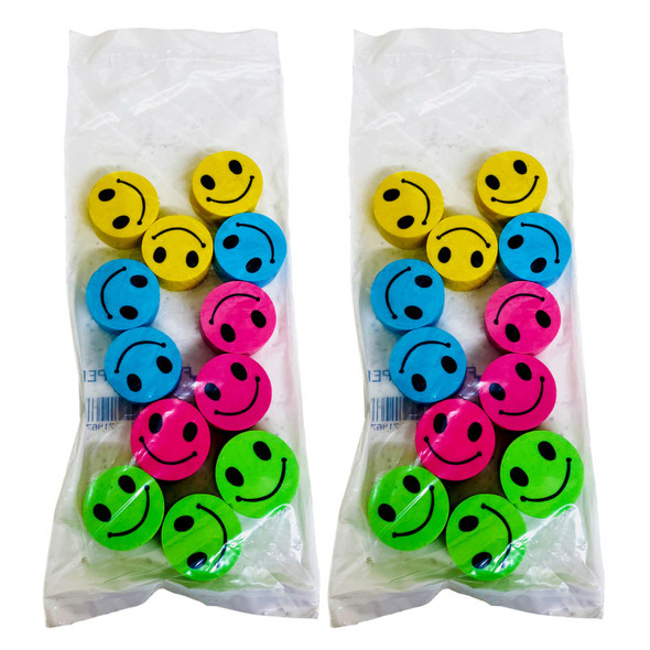 Happy Face Pencil Topper Erasers, 12 Per Pack, 12 Packs Happy Face Pencil Topper Erasers, 12 Per Pack, 12 Packs