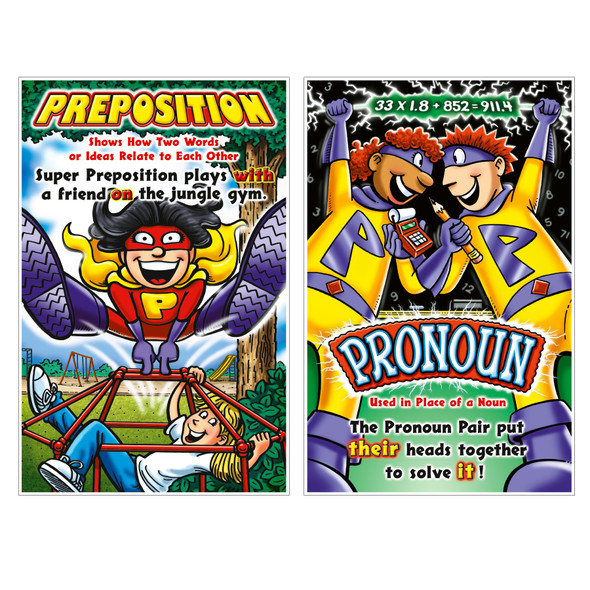 Parts of Speech Superheroes Bulletin Board Set