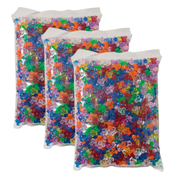 Tri-Beads, Assorted Colors, 3/8", 1000 Pieces Per Pack, 3 Packs Tri-Beads, Assorted Colors, 3/8", 1000 Pieces Per Pack, 3 Packs