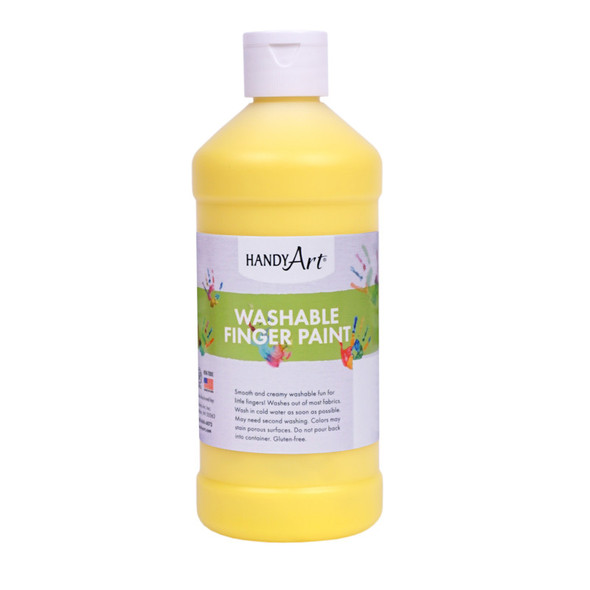 Washable Finger Paint, Yellow, 16 oz