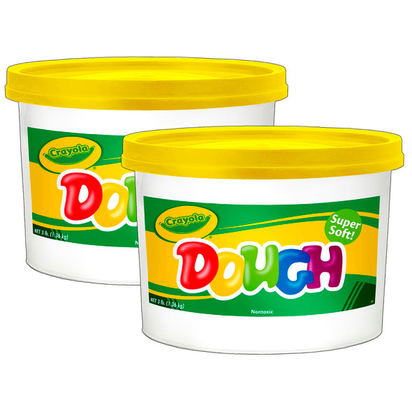 Super Soft Modeling Dough, Yellow, 3 lbs. Bucket, Pack of 2