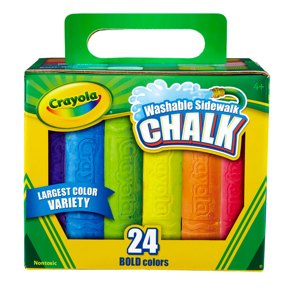 Washable Sidewalk Chalk, 24 Colors