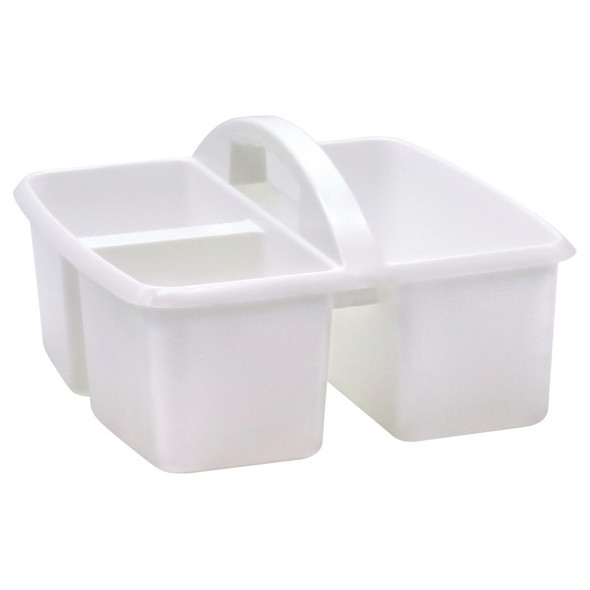 White Plastic Storage Caddy White Plastic Storage Caddy
