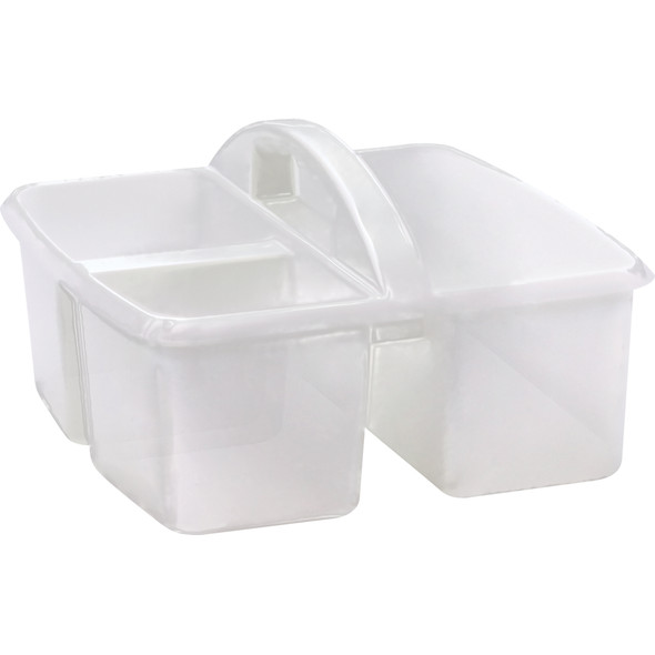 Plastic Storage Caddy, Clear, Pack of 6 Plastic Storage Caddy, Clear, Pack of 6