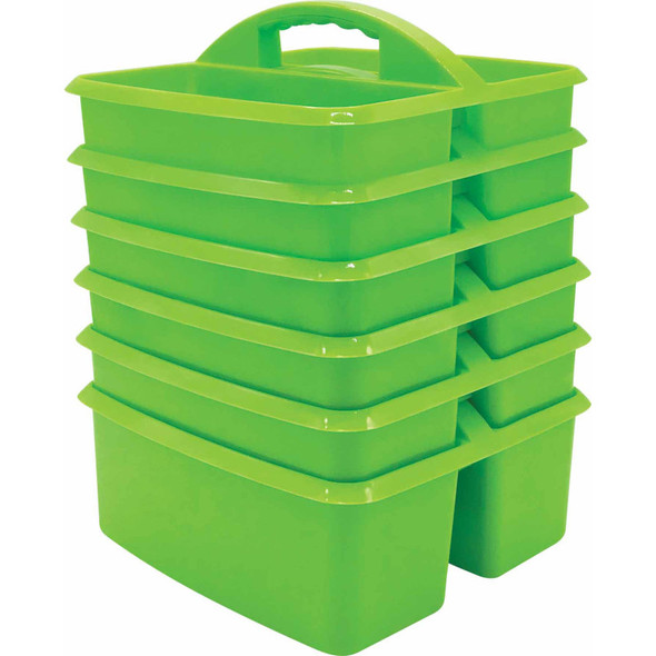 Lime Plastic Storage Caddy, Pack of 6 Lime Plastic Storage Caddy, Pack of 6