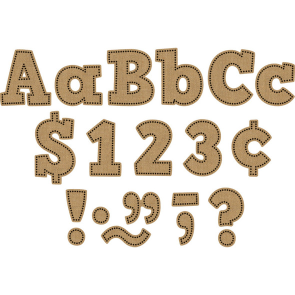 Burlap Design Bold Block 4" Letters Combo Pack, 230 Pieces Burlap Design Bold Block 4" Letters Combo Pack, 230 Pieces