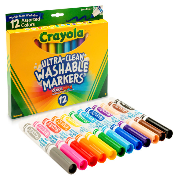 Crayola® Ultra-Clean Washable Markers, Conical Tip - Set of 8