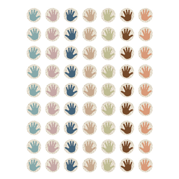 Everyone is Welcome Helping Hands Mini Stickers, 378 Per Pack, 6 Packs