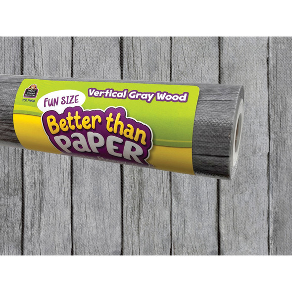 Fun Size Better Than Paper Bulletin Board Roll Vertical Gray Wood
