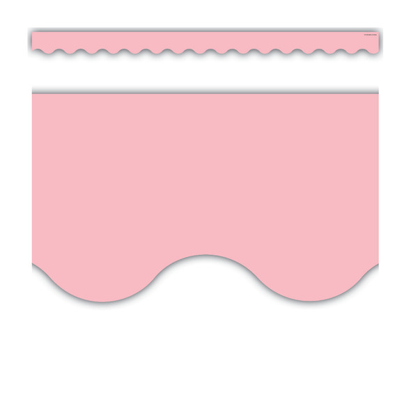 Pastel Pink Scalloped Border Trim, 35 Feet Per Pack, 6 Packs