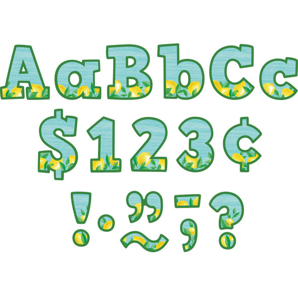 Lemon Zest Bold Block 4" Letters Combo Pack, 230 Pieces Lemon Zest Bold Block 4" Letters Combo Pack, 230 Pieces