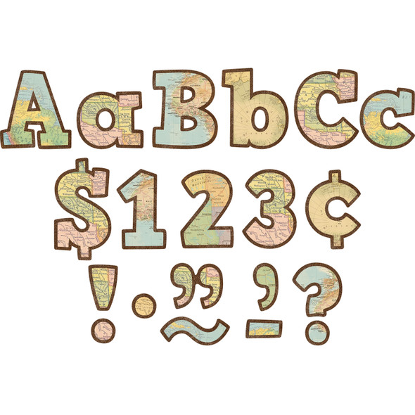 Travel the Map Bold Block 4" Letters Combo Pack, 230 Per Pack, 3 Packs Travel the Map Bold Block 4" Letters Combo Pack, 230 Per Pack, 3 Packs