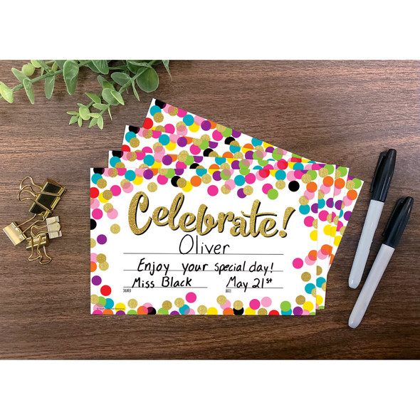 Confetti Celebrate! Awards, 8.5" x 5.5", Pack of 25