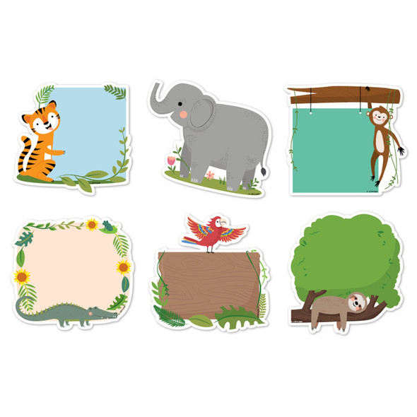 Jungle Friends 6" Designer Cut-Outs, Pack of 36