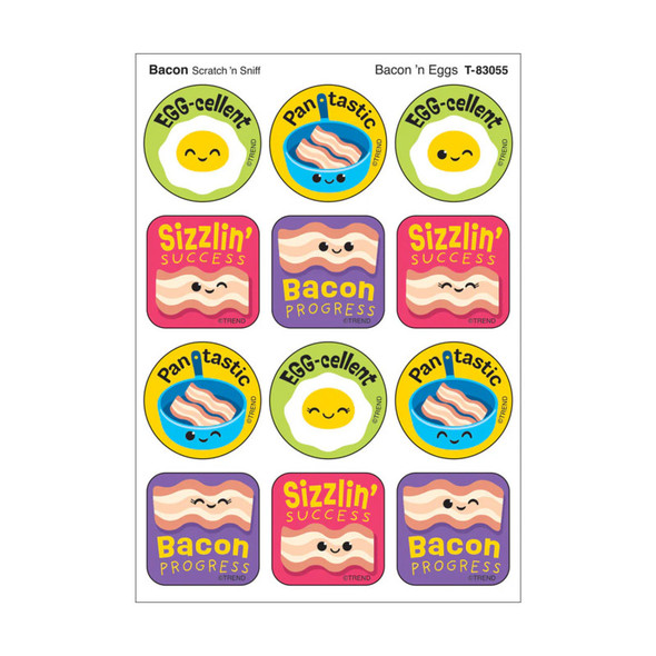 Bacon 'n Eggs, Bacon Scent Scratch 'n Sniff Stinky Stickers®, Pack of 48