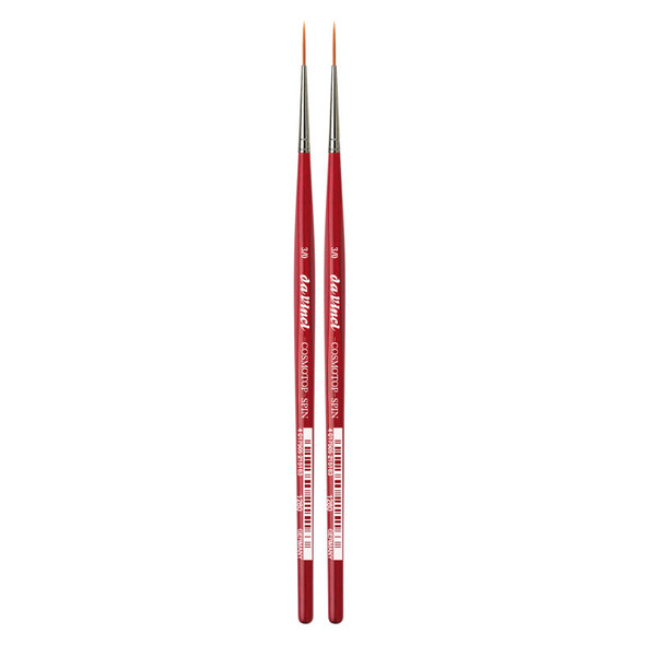 COSMOTOP-SPIN Rigger Brush, Synthetic, Acrylic & Watercolor, Pointed Liner, Series 5880, Size -3, Pack of 2