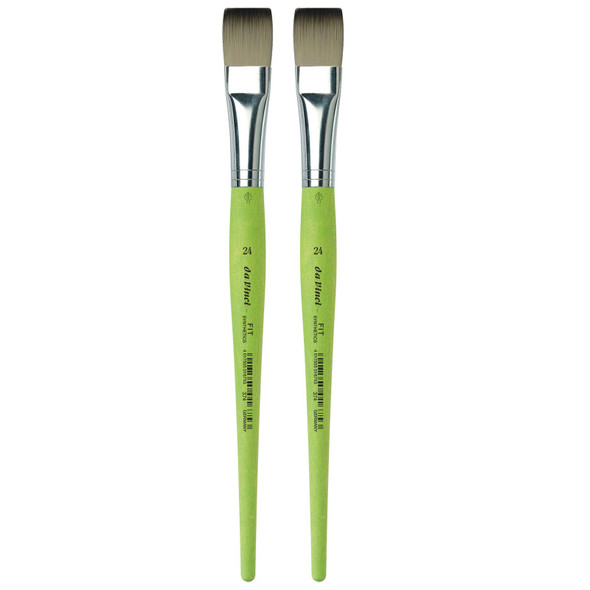FIT Synthetics Student Brush, Synthetic, Acrylic & Tempera, Flat, Series 374, Size 24, Pack of 2