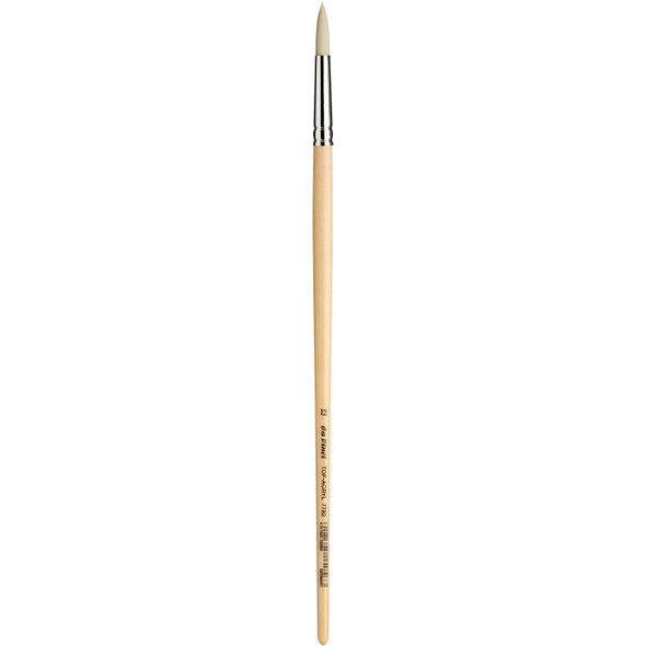 TOP-ACRYL White Brush, Synthetic, Acrylic & Oil, Round, Series 7782, Size 12