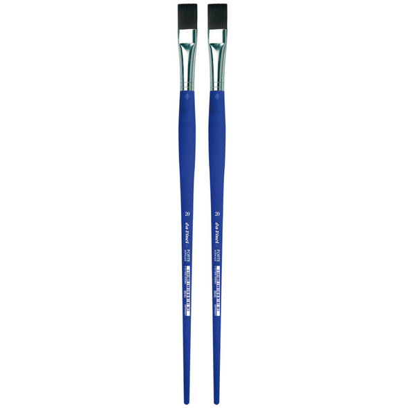 FORTE-Acrylics Student Brush, Synthetic, Acrylic & Oil, Flat, Series 8640, Size 20, Pack of 2