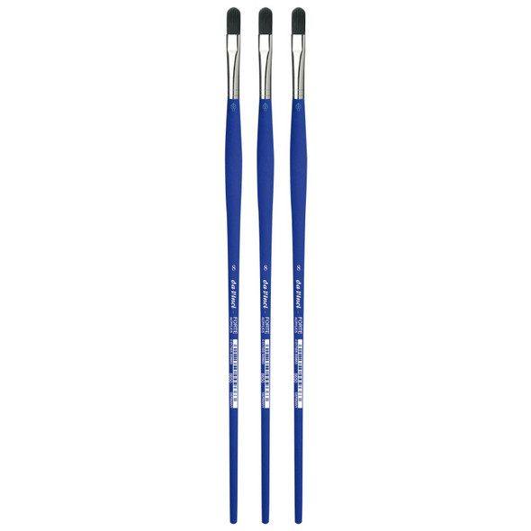 FORTE-Acrylics Student Brush, Synthetic, Acrylic & Oil, Filbert, Series 8650, Size 8, Pack of 3
