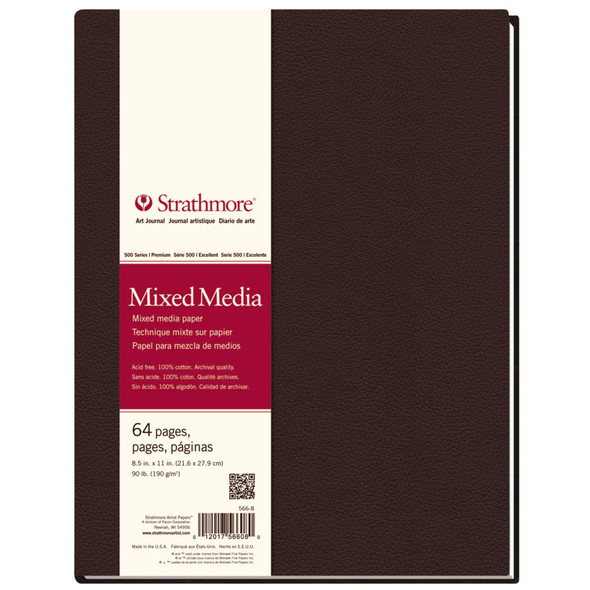 500 Series Art Journal Mixed Media Paper, Hardbound Binding, 64 Sheet, 8.5x11 inch, 1 Count 500 Series Art Journal Mixed Media Paper, Hardbound Binding, 64 Sheet, 8.5x11 inch, 1 Count