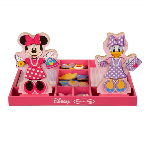 Disney Minnie & Daisy Deluxe Wooden Magnetic Dress-Up Play Set Disney Minnie & Daisy Deluxe Wooden Magnetic Dress-Up Play Set