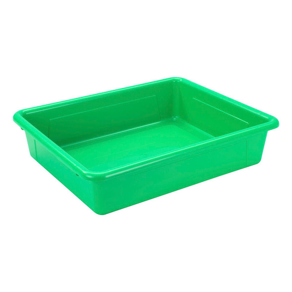 Flat Storage Tray, Green, Pack of 5