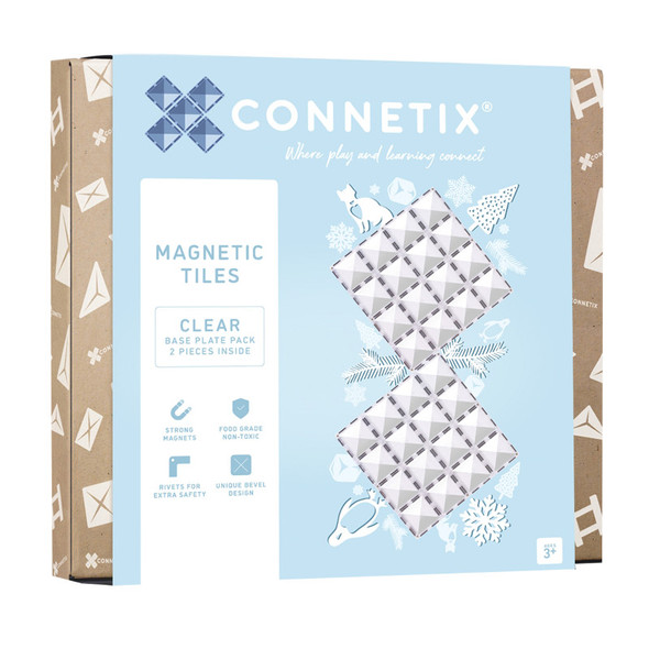 Magnetic Tiles Clear Base Plate Pack, 2 Pieces Magnetic Tiles Clear Base Plate Pack, 2 Pieces