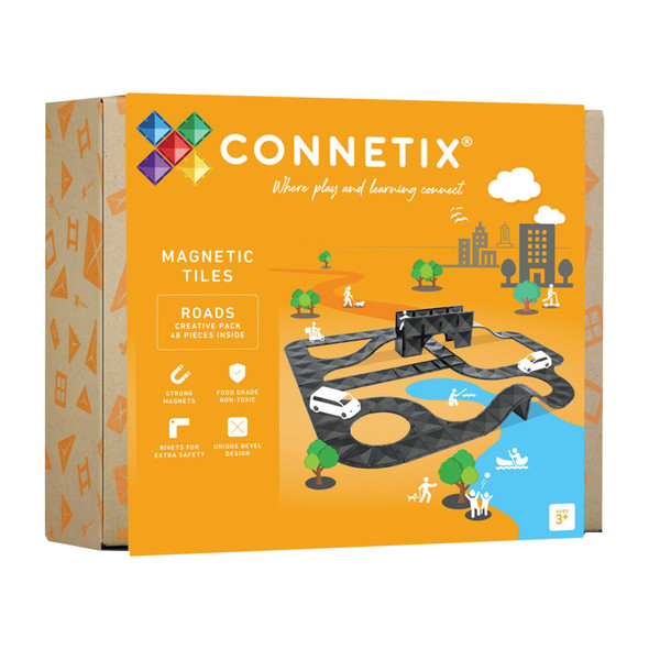 Magnetic Tiles Creative Roads Pack, 48 Pieces Magnetic Tiles Creative Roads Pack, 48 Pieces