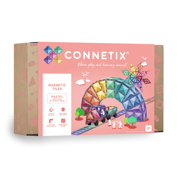 Magnetic Tiles Pastel Mega Pack, 202 Pieces Magnetic Tiles Pastel Mega Pack, 202 Pieces