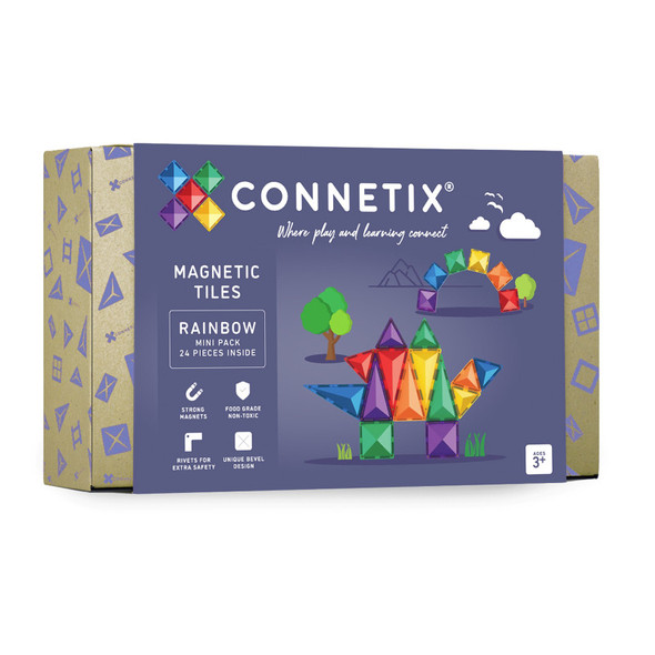 Magnetic Tiles Rainbow Mini Pack, 24 Pieces Magnetic Tiles Rainbow Mini Pack, 24 Pieces