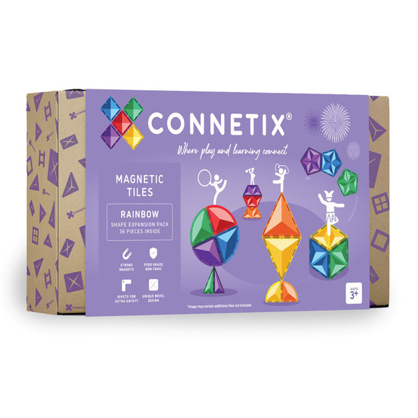 Magnetic Tiles Rainbow Shape Expansion Pack, 36 Pieces Magnetic Tiles Rainbow Shape Expansion Pack, 36 Pieces