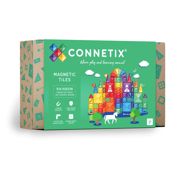 Magnetic Tiles Rainbow Creative Pack, 102 Pieces Magnetic Tiles Rainbow Creative Pack, 102 Pieces