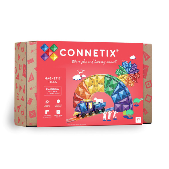 Magnetic Tiles Rainbow Mega Pack, 212 Pieces Magnetic Tiles Rainbow Mega Pack, 212 Pieces